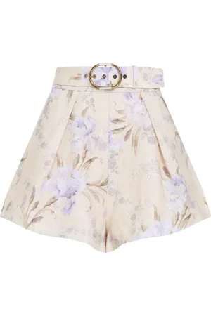 ZIMMERMANN Femme, Shorts, Blanc, Taille: 42 FR Iris Naturel Tuck Short