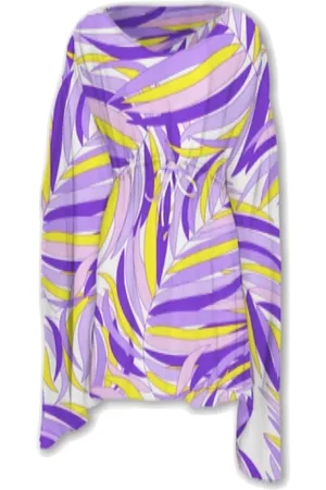 MC2 SAINT BARTH Femme, Robes, Violet, Taille: ONE Size Poncho Long Femme à Motif