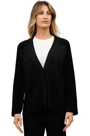 ALPHA STUDIO Femme, Pulls, Noir, Taille: 36 FR Gilet à poches de style classique