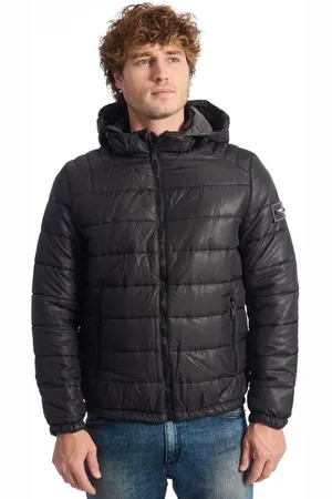BALDININI Homme, Vestes, Noir, Taille: XL Veste Courte Matelassée avec Fermeture Éclair et Poches