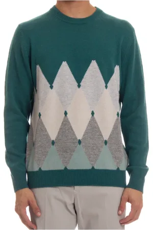 BALLANTYNE Homme, Pulls, Vert, Taille: M Pull Vert Classic Diamond