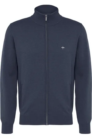 Fynch-Hatton Homme, Pulls, Bleu, Taille: M Cardigan à Zip pour Homme