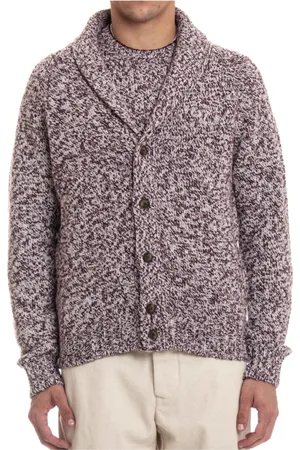 BARBA Homme, Pulls, Multicolore, Taille: L Col Châle Veste en Mouliné