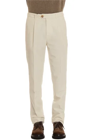 Brunello Cucinelli Homme, Pantalons, , Taille: L Pantalon Crème Style Élégant