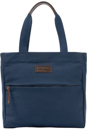 Universal Works Femme, Sacs, Bleu, Taille: ONE Size Sac Fourre-Tout en Toile Bleu Marine avec Poches