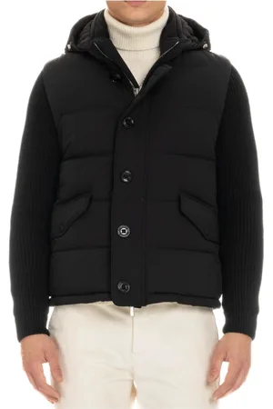 MOORER Homme, Vestes, Noir, Taille: XL Bomber Hybride en Duvet Noir