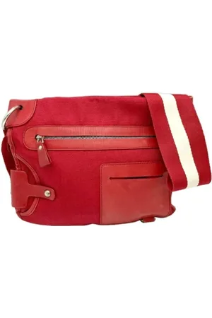Bally Femme, Pre-owned, Rouge, Taille: ONE Size Pre-owned Toile sacs-ports-paule