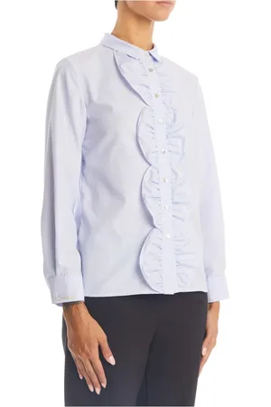 Alessia Santi Femme, Blouses et Chemises, Bleu, Taille: 36 FR Chemises Élégantes Collection