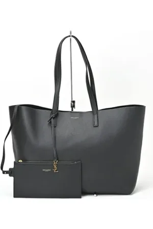 Saint Laurent Femme, Pre-owned, Noir, Taille: ONE Size Pre-owned Cuir cabas