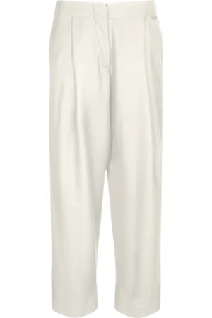 add Femme, Pantalons, Blanc, Taille: 36 FR Pantalon EN Laine Gabardine