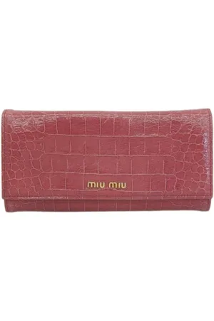 Miu Miu Femme, Pre-owned, Violet, Taille: ONE Size Pre-owned Cuir petite-maroquinerie