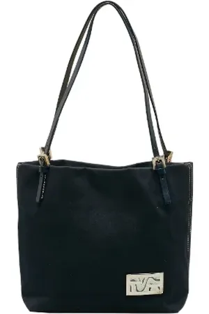Fendi Femme, Pre-owned, Bleu, Taille: ONE Size Pre-owned Toile sacs-main