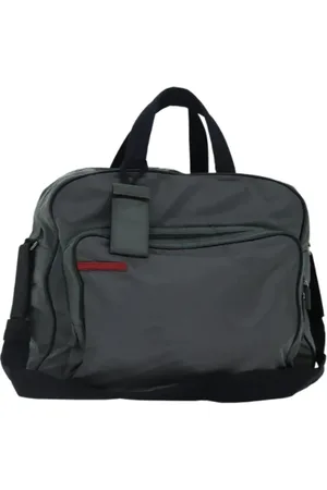 Prada Femme, Pre-owned, Gris, Taille: ONE Size Pre-owned Nylon sacs-de-voyage