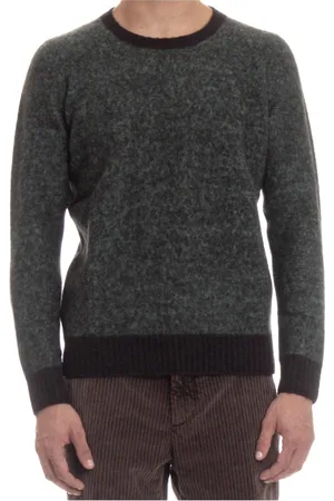 DRUMOHR Homme, Pulls, Vert, Taille: L Pull en laine douce avec détails contrastés
