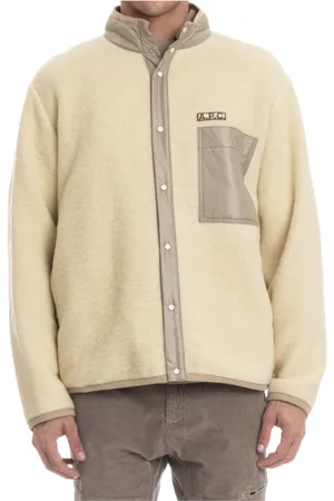 A.P.C. Homme, Vestes, , Taille: S Veste à Boutons Pression avec Détails en Nylon