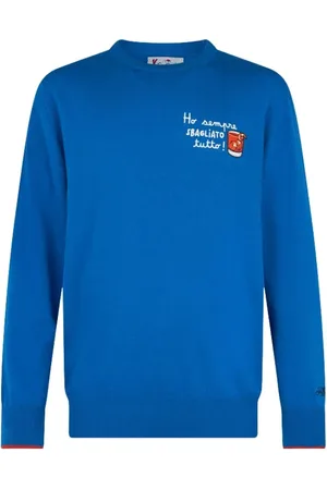 MC2 SAINT BARTH Homme, Pulls, Bleu, Taille: S Chemise Homme Bleue Ski Heron Brodée