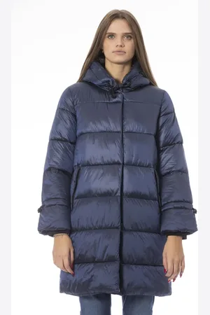 BALDININI Femme, Vestes, Bleu, Taille: 42 FR Manteau long matelassé avec poches externes
