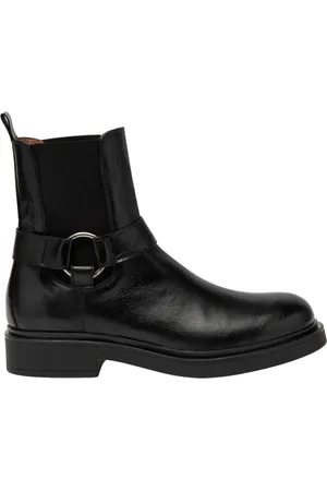 Elia Maurizi Femme, Chaussures, Noir, Taille: 40 EU Bottine en cuir noir