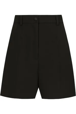 Dolce & Gabbana Femme, Shorts, Noir, Taille: 42 FR Shorts en laine noire à taille haute