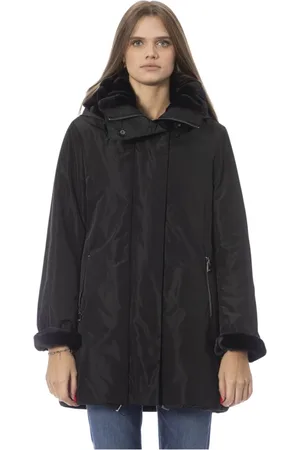 BALDININI Femme, Vestes, Noir, Taille: 46 FR Veste à capuche réversible avec fermeture éclair