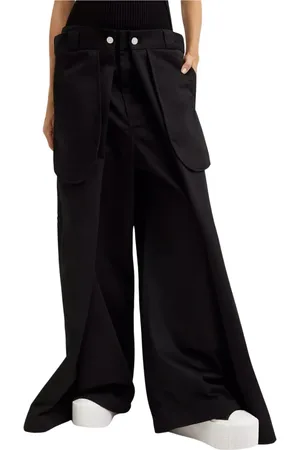 Jean Paul Gaultier Femme, Pantalons, Noir, Taille: 40 FR Pantalon Large Noir Femme