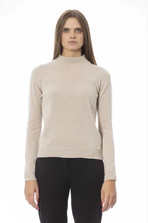 BALDININI Femme, Pulls, , Taille: 38 FR Pull Tricoté Tendance avec Détail Monogramme
