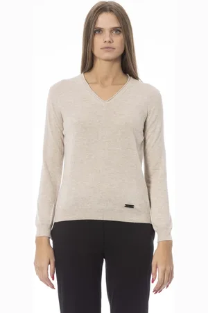 BALDININI Femme, Pulls, , Taille: 44 FR Pull à col en V à manches longues
