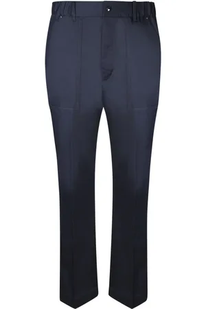 Moncler Homme, Pantalons, Bleu, Taille: M Pantalon Chino à Taille Élastique