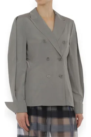 Alberta Ferretti Femme, Vestes, Gris, Taille: 40 FR Chemise Taffetas Style Élégant