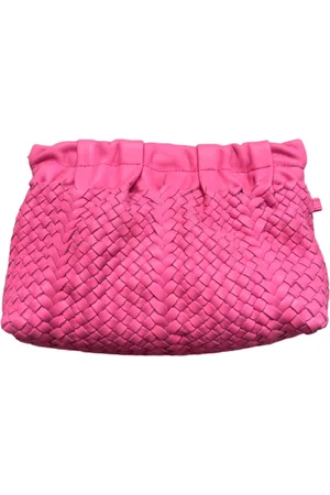 Claramonte Femme, Sacs, Rose, Taille: ONE Size Pochette en cuir tressé Baby Lissa