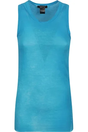 AVANT TOI Femme, Tops, Bleu, Taille: 36 FR Haut Turquoise en Coton Fabriqué en Italie
