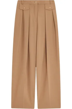 SEMICOUTURE Femme, Pantalons, Brun, Taille: 40 FR Pantalon large en laine