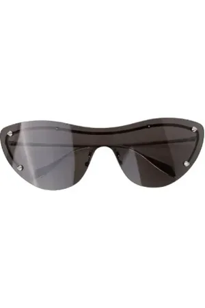 Alexander McQueen Femme, Pre-owned, Noir, Taille: ONE Size Pre-owned Metal lunettes-de-soleil