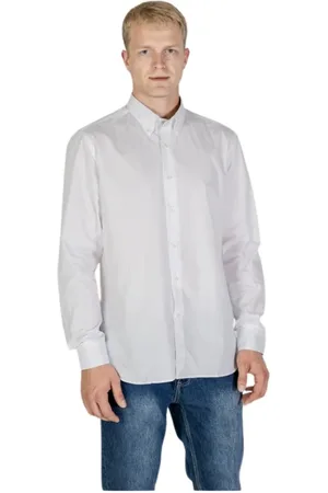 Aquascutum Homme, Chemises, Blanc, Taille: M Chemise à Carreaux Manches Longues