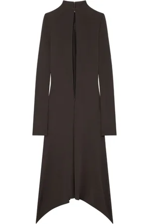 Courrèges Femme, Robes, Brun, Taille: 38 FR Robe en Jersey Marron avec Découpes