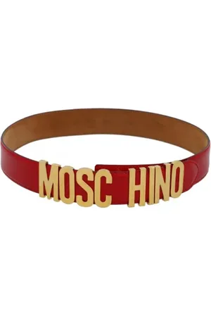 Moschino Femme, Pre-owned, Rouge, Taille: ONE Size Pre-owned Cuir ceintures