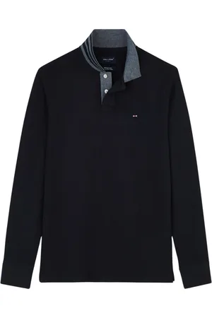 Eden Park Homme, Tops, Noir, Taille: S Polo manches longues en coton