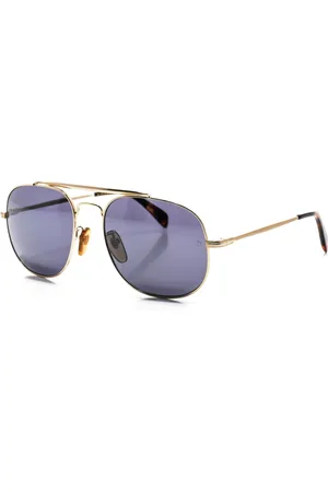 DB EYEWEAR BY DAVID BECKHAM Homme, Accessoires, Jaune, Taille: ONE Size Lunettes de Soleil Carrées en Métal