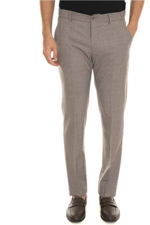 Berwich Homme, Pantalons, , Taille: L Chino à Taille Élastique avec Fente de Tailleur