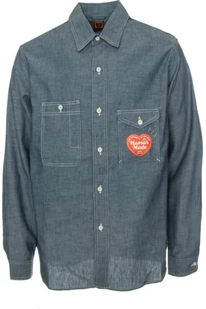 HUMAN MADE Homme, Chemises, Bleu, Taille: L Chemise de travail en chambray
