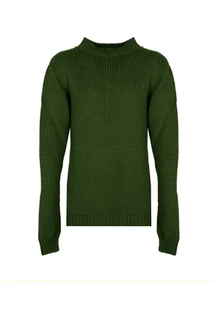 LA HAINE INSIDE US Homme, Pulls, Vert, Taille: XL Élégant pull à col haut