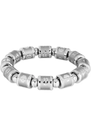 Police Homme, Accessoires, Gris, Taille: ONE Size Bracelet Homme Bracelet en Métal en Acier avec Charme de Crâne