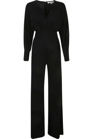 Diane von Furstenberg Femme, Combinaisons et Ensembles, Noir, Taille: 36 FR Robe Noire en Laine Fabriquée en Chine