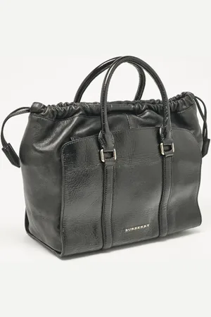 Burberry Femme, Pre-owned, Noir, Taille: ONE Size Pre-owned Cuir sacs-main