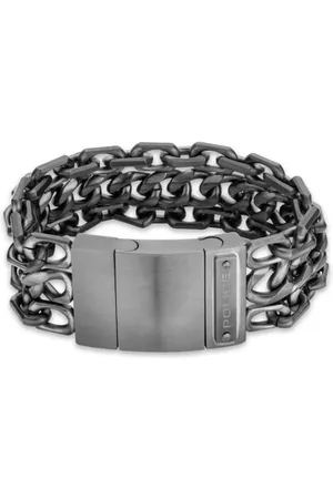 Police Homme, Accessoires, Noir, Taille: ONE Size Bracelet Homme Noir Maille DE Chaîne