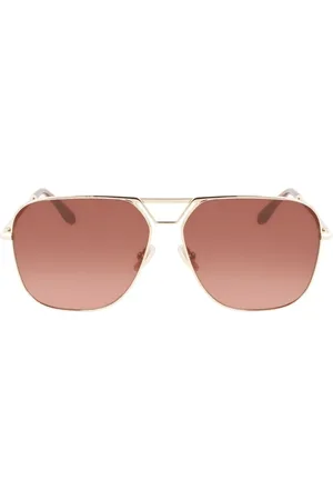 Victoria Beckham Femme, Accessoires, Jaune, Taille: ONE Size Lunettes de soleil Aviateur en métal