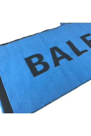 Balenciaga Homme, Pre-owned, Bleu, Taille: ONE Size Pre-owned Laine foulards