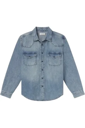 Frame Homme, Chemises, Bleu, Taille: XL Chemise Western en Denim