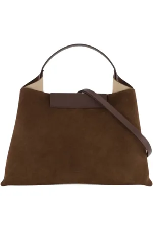 REE PROJECTS Femme, Sacs, Brun, Taille: ONE Size Sac Moyen en Daim avec Fermeture Magnétique