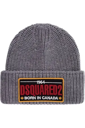 Dsquared2 Homme, Accessoires, Gris, Taille: ONE Size Bonnet Oversize en Laine Côtelée